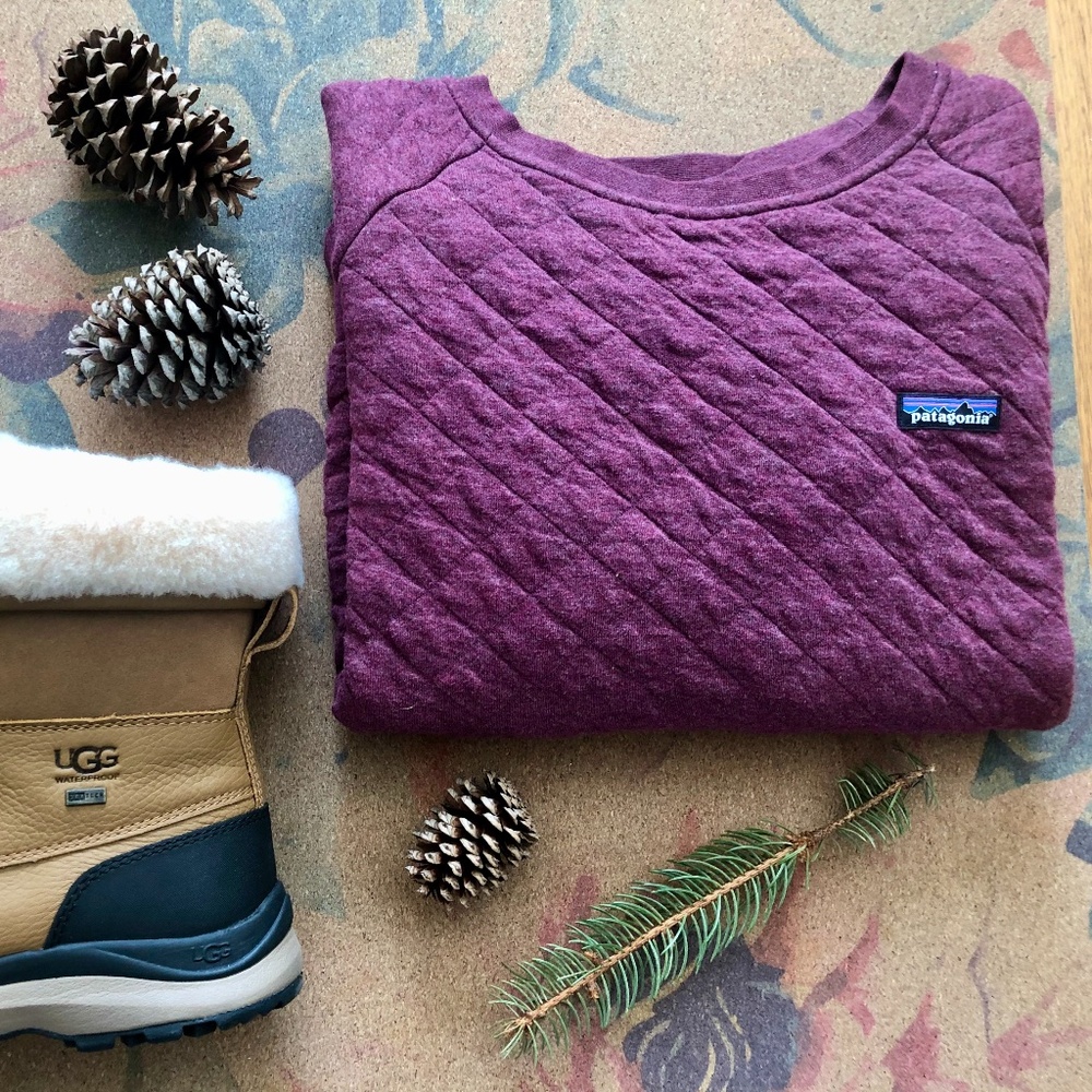 🌈 PATAGONIA Quilt Crew - RARE Wine/Mauve Color